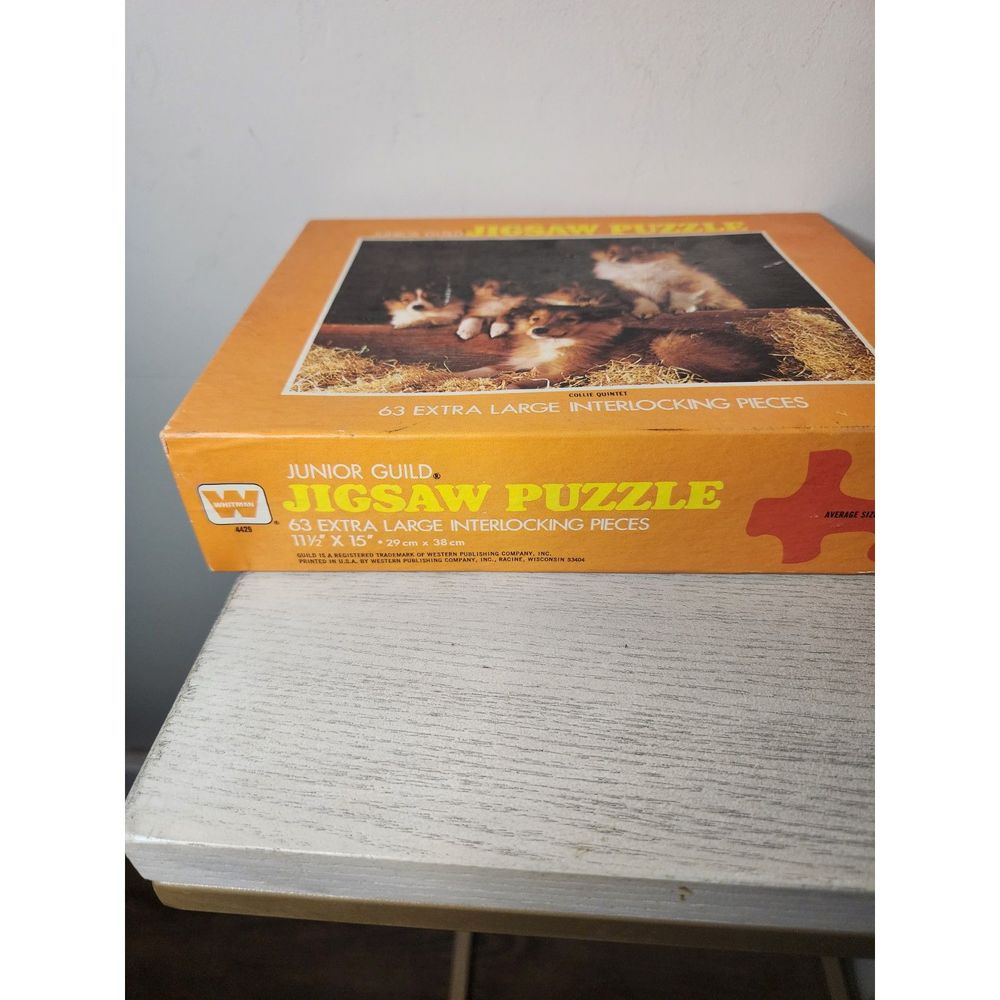 Vintage Junior Guild‎ Jigsaw Dog Puzzles Set Of 2 - Picture 5 of 9